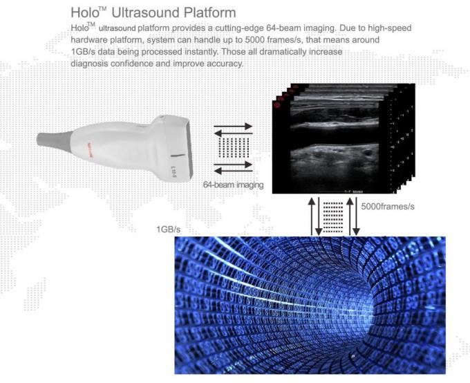 128 Array Portable Ultrasound Scanners Convex Probe 3D Color Doppler BTH-50S 0