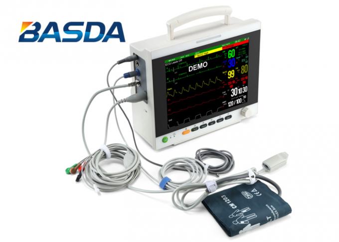 CE Certified TCP IP 800×600 Multi Parameter Patient Monitor 5 Lead ECG 50mm/s Printing 0