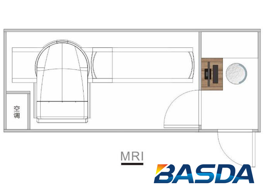 40 Feet Mobile Healthcare Vehicles For 0.35 Tesla MRI Double Column DR