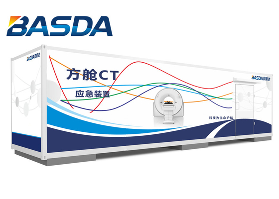 China 0.35 Tesla MRI Double Column DR Mobile Health Bus 40 Feet With Integrated Generator factory