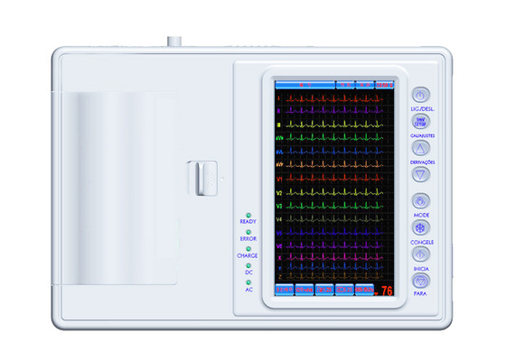 China ISO9001 Portable 12 Lead 6 Channel Format Veterinary Ecg Machine factory